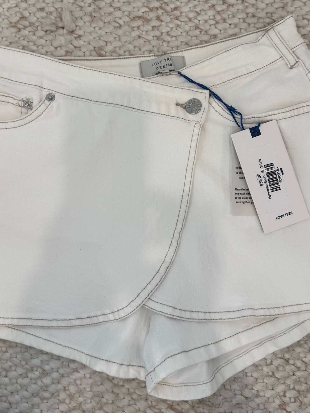 Love Tree Off white denim skort